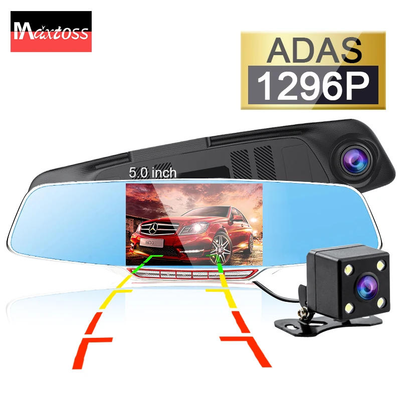 Двойной объектив автомобиля камера зеркало заднего вида авто dvrs автомобили dvr