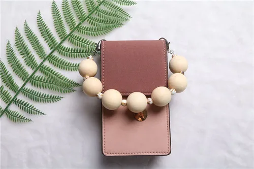 Wooden Beads Shoulder Strap For Handbag Handmade Super-Large Wooden Beads Lady Purse Belts Detachable Bag Shoulder Strap Female - Цвет: 2