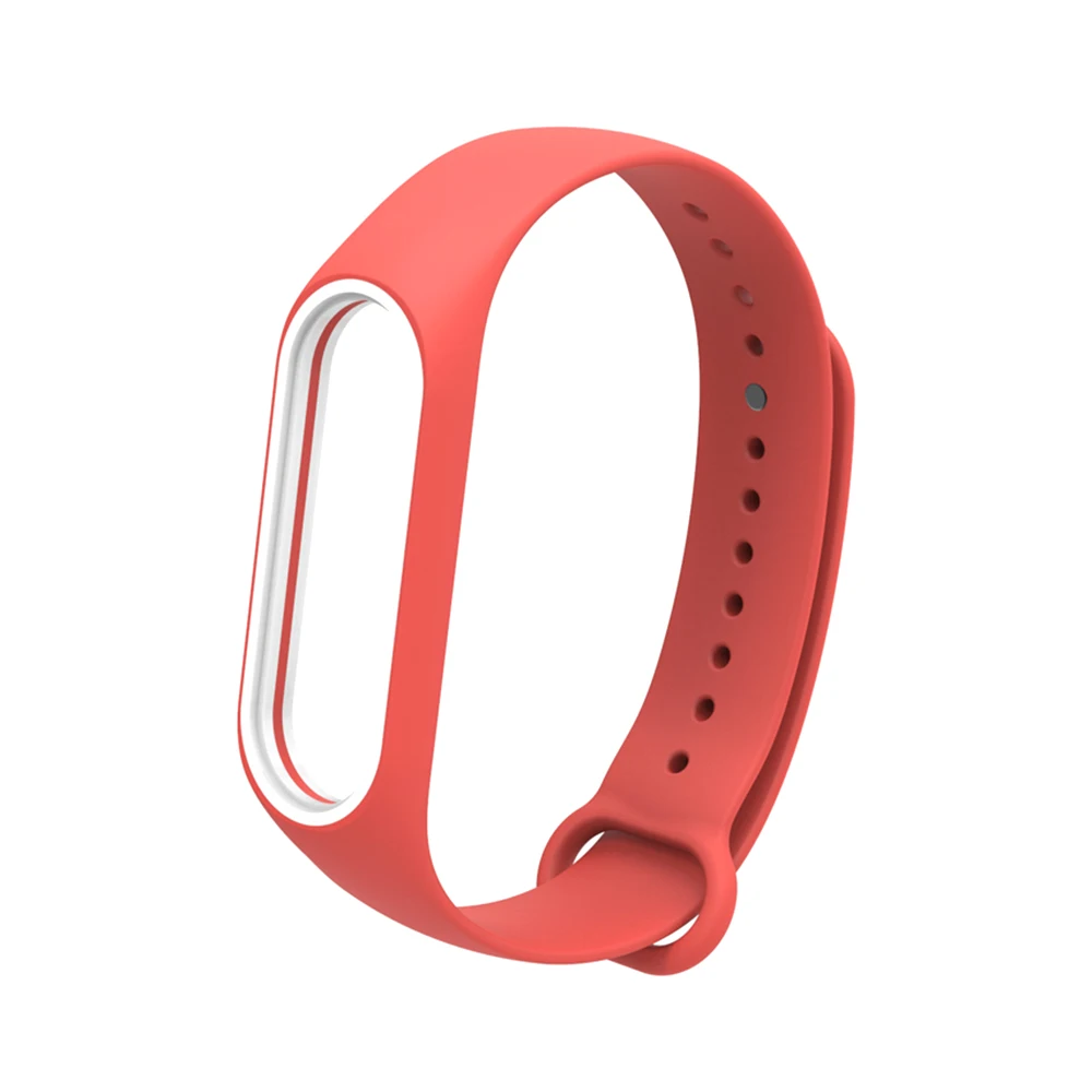 orange red Сменный ремешок на запястье для Xiao-Mi Band 3/4 общие умные часы с усилением кольцо Шагомер Браслет замена - Цвет: orange red