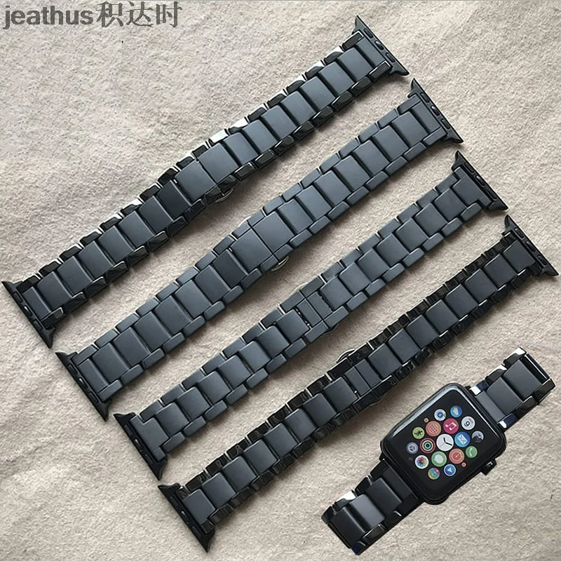 Ремешок для часов Jeathus сменный apple watch 1 2 3 4 керамический ремешок iwatch новый модный