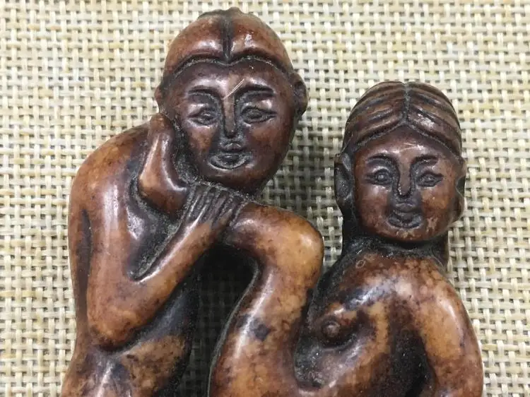 Античный нефрит, старинная натуральная Весенняя фигурка кулон, древняя коллекция старых предметов