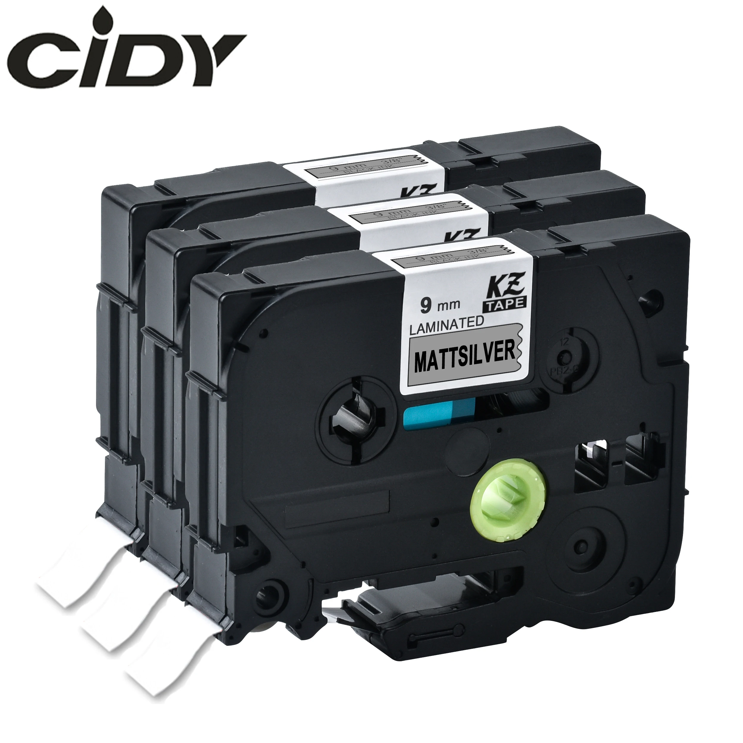 

CIDY Compatible 3pcs/lot TZe M921 TZ M921 TZe-M921 TZ-M921 Black on Mattesilver laminated label tape for brother ribbon cassette