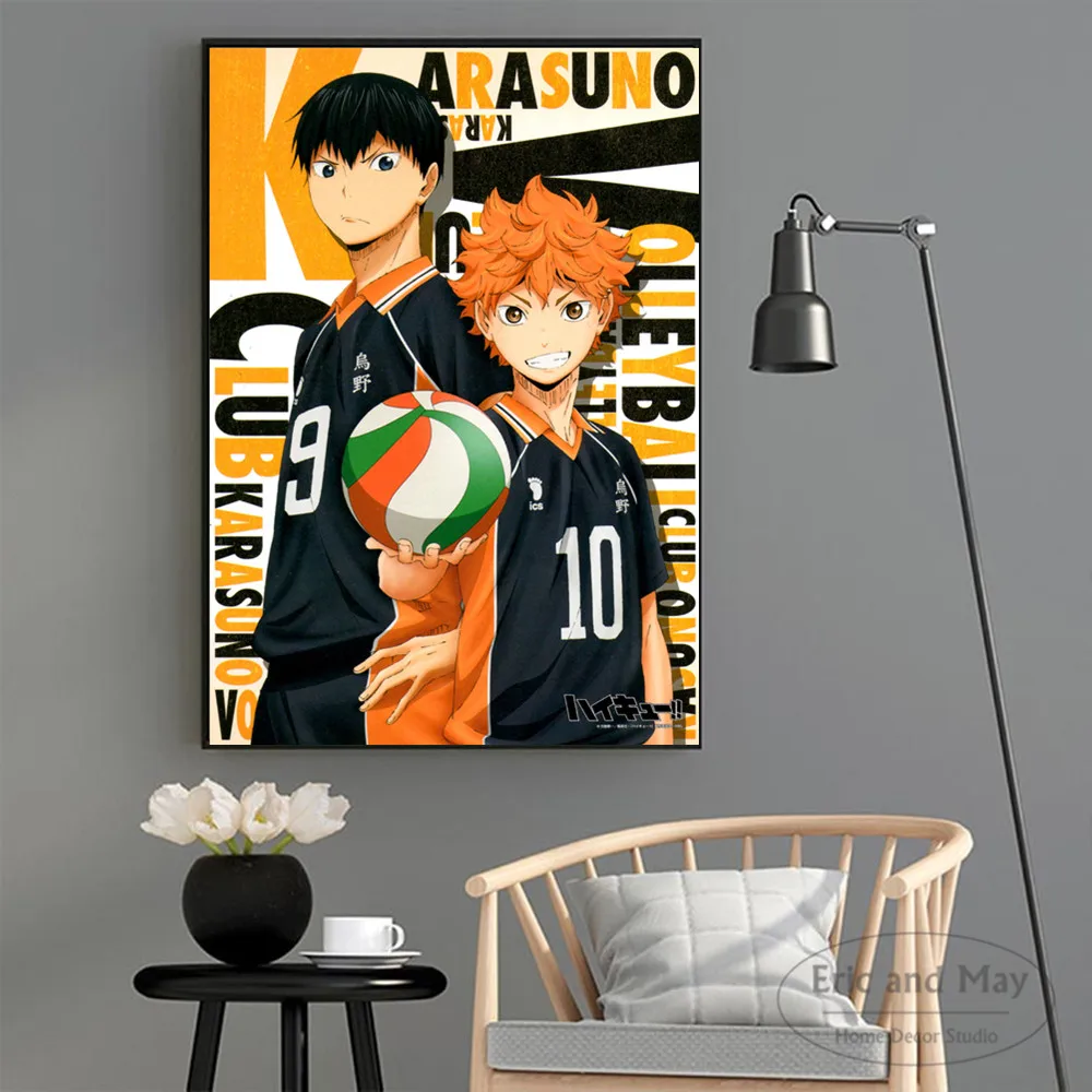 Haikyuu Аниме Полный персонаж холст Художественная печать картина Современная