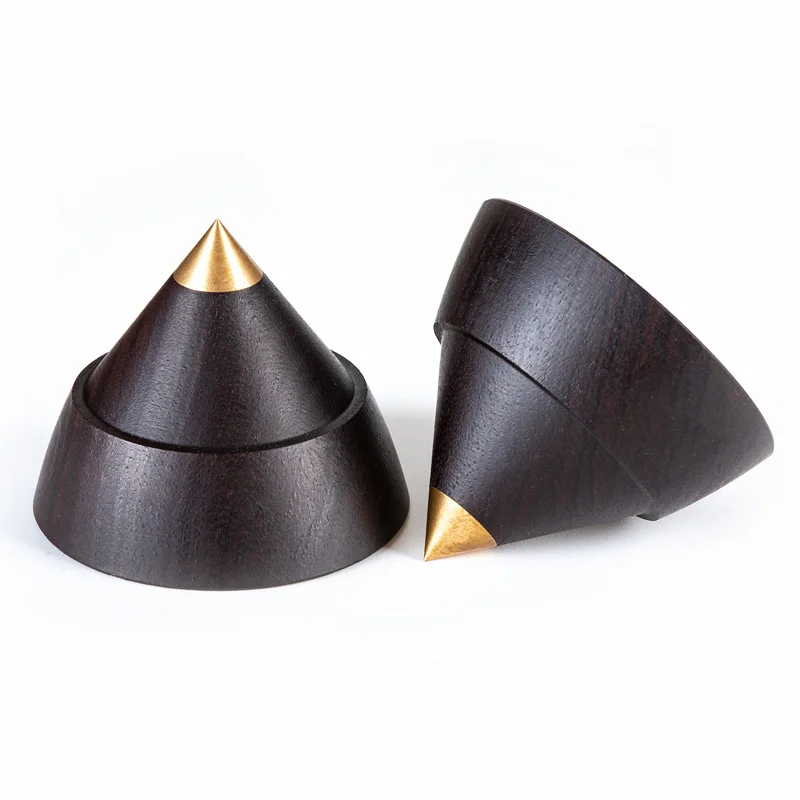 

23 мм эбеновый деревянный динамик с изоляцией, деревянная подставка, опорная подставка, 4 шт. шипы + 4 шт. прокладки