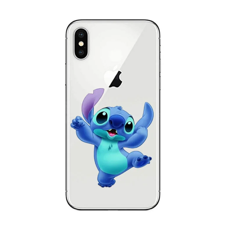 TPU Lilo Ститч чехол для телефона милый мультяшный Мягкий ТПУ силиконовый чехол для apple iPhone 6 6S SE 5 5S 7 8 Plus X XR XS MAX Модный чехол - Цвет: TPU