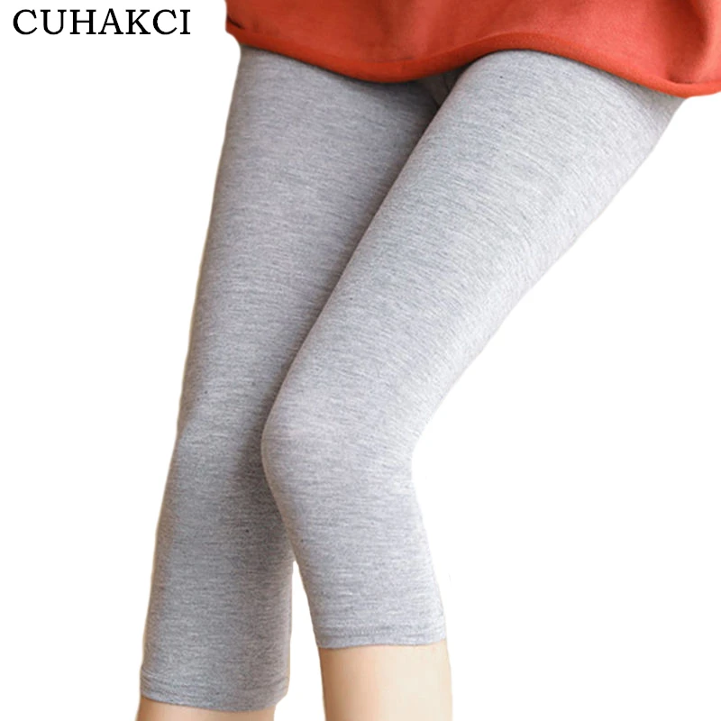 

CUHAKCI Women Leggings Stretch Modal High Waist Legging Comfortable Elastic Skinny Pants Sporting Black White Fitness Leggins