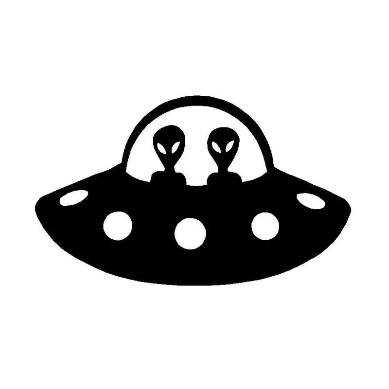 

15.2*9CM Alien Personality Pattern Car Stickers Cute Reflective Vinyl Decal Black/Silver C7-1641