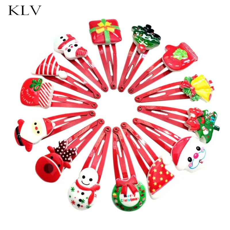 Женские заколки для волос в виде мультяшного рождественского стиля аксессуары