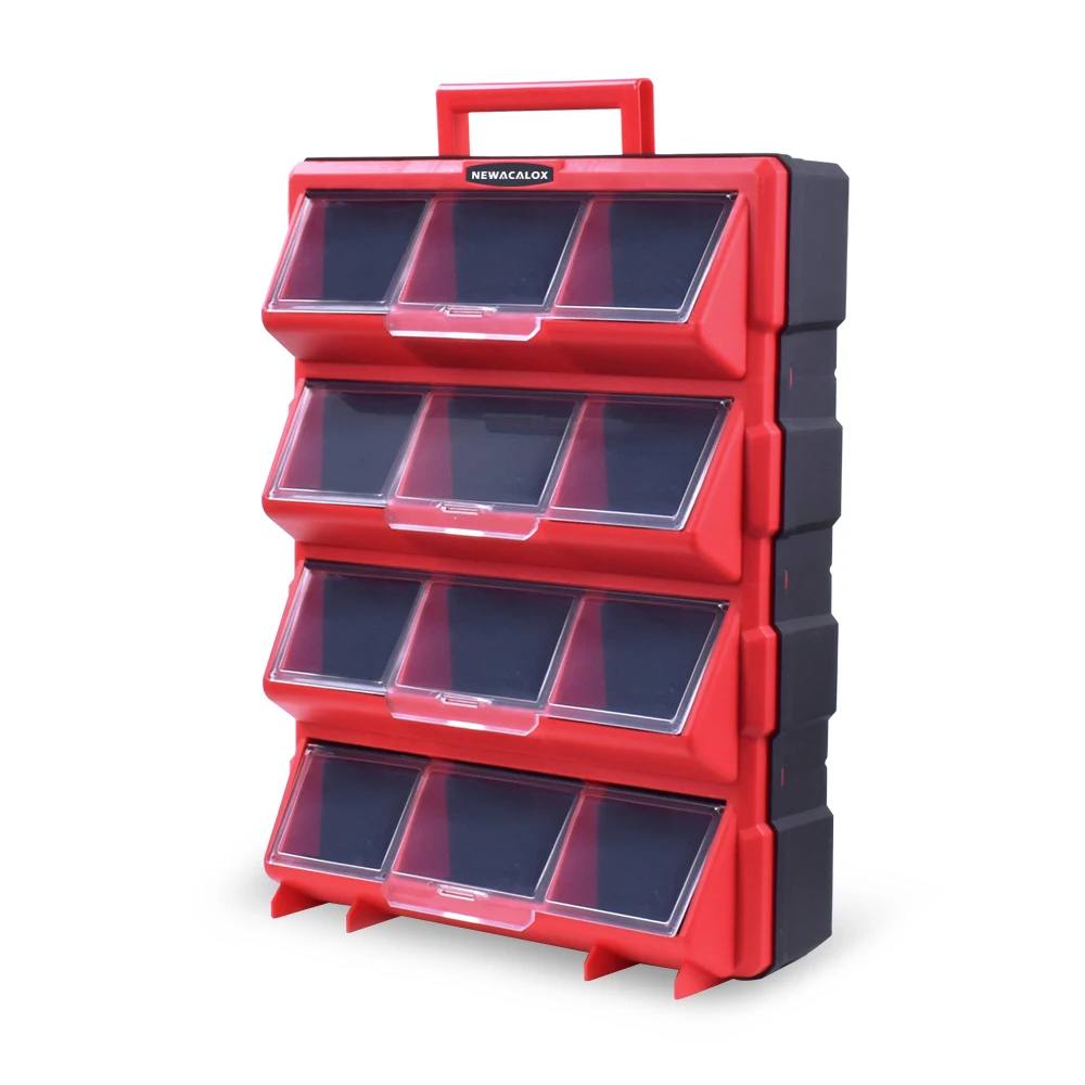 N-15049 Tool Box NEWACALOX 39 ящик большой Органайзер аппаратные средства и ремесленный шкаф бытовой ящик для инструментов пластиковые маленькие детали для хранения мульти шкатулка чехол - Цвет: N-15049 Tool Box