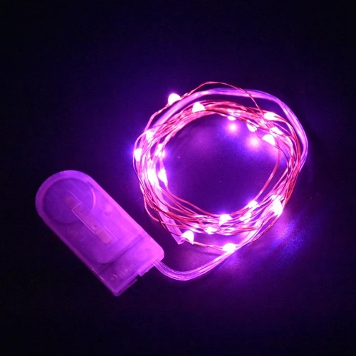 Pink Медный светильник на батарейках s 2 м 20LED Сказочный светильник для Хэллоуина вечерние DIY Свадебные украшения для дома DIY - Испускаемый цвет: Pink