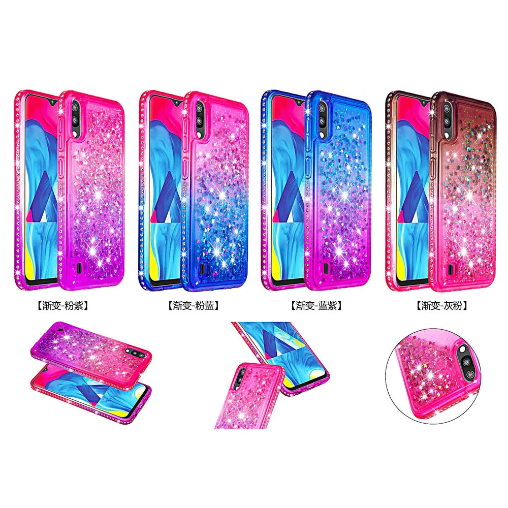 Алмазный чехол для Samsung Galaxy M10 M 10 мягкий ТПУ бампер SM M105FN/DS M105F/DS блестящие чехлы с