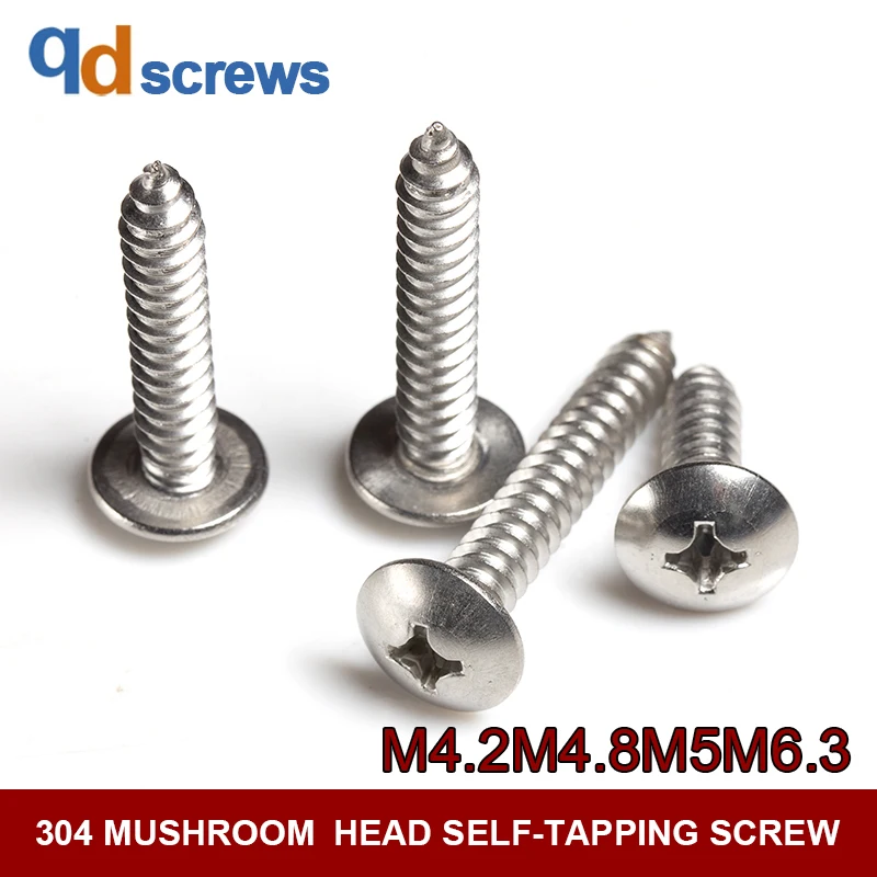

304 M4.2M4.8M5M6.3 cross large flat head self-tapping Phillip Mushroom head Truss stainless steel screw JIS B 1122.4