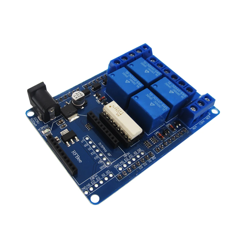 

HAILANGNIAO 4 Channel 5V Relay Module Extension Board Relay Shield V1.3 Diy Kit