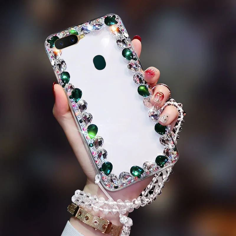 Прозрачный чехол для телефона OPPO A7 Diamond TPU Стразы|Бамперы| |