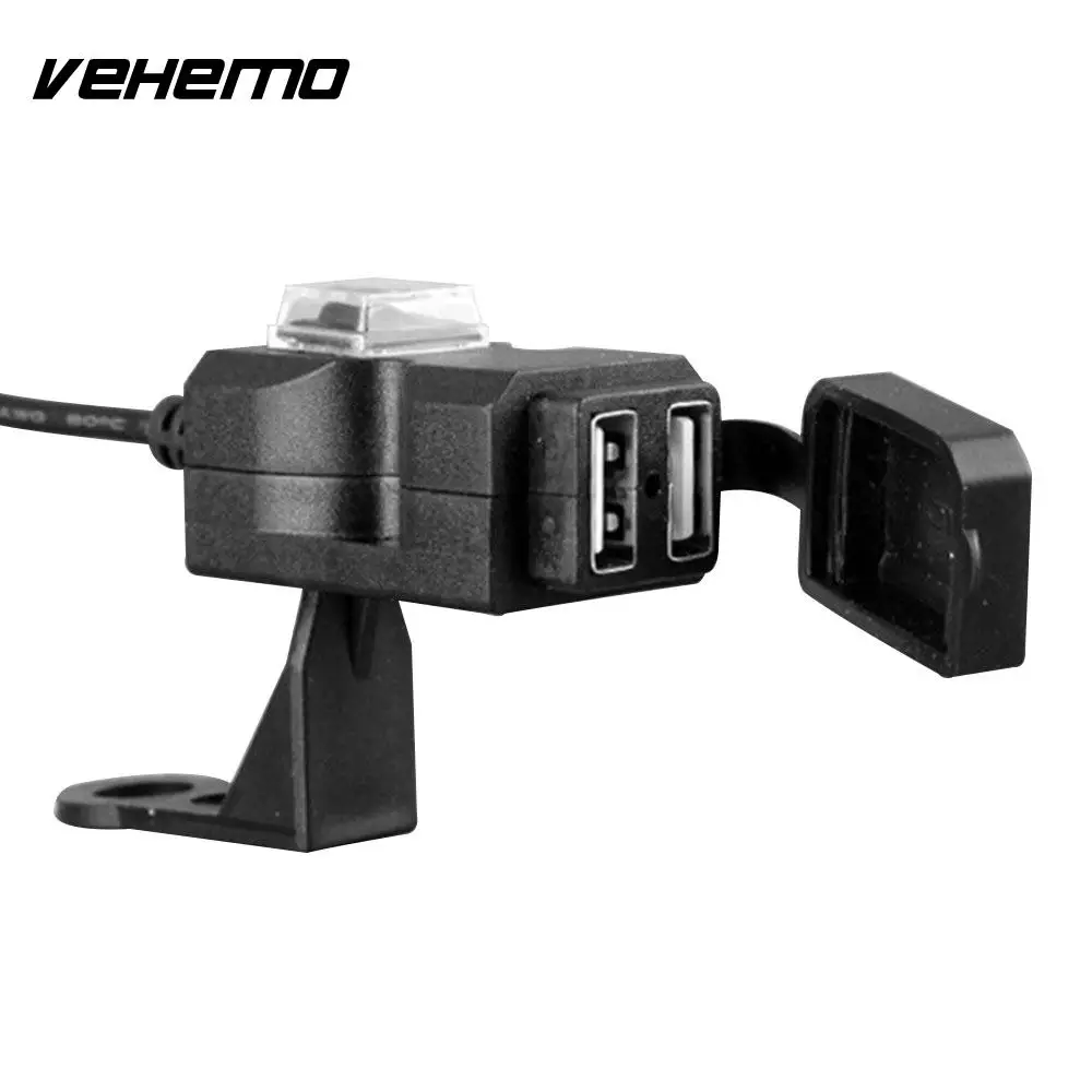 Vehemo Dual USB Автомобильное зарядное устройство для мотоцикла руль автомобильное