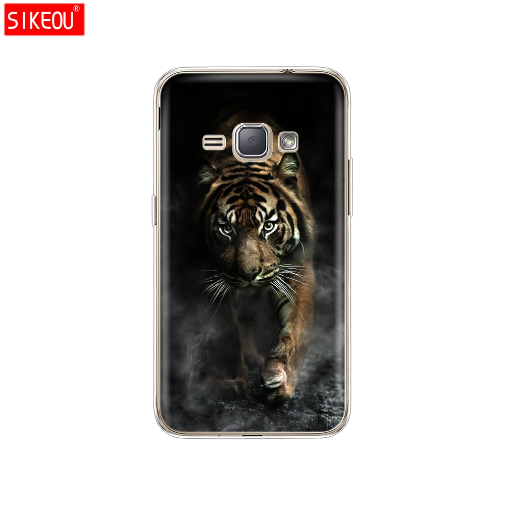 12076 Мягкий ТПУ чехол для Samsung Galaxy J1 J120 J120F SM-J120F задняя крышка 360 полная защитная Печать Прозрачный чехол цветок - Цвет: 12076