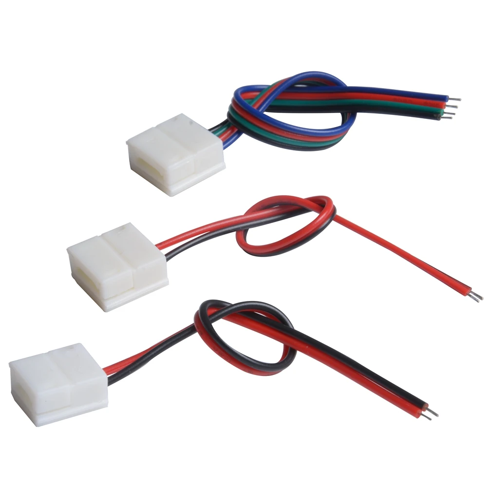 5 шт. 2 контактный 4 разъем для светодиодной ленты SMD 8 мм 10 3528 5050 RGB одноцветная IP65/54