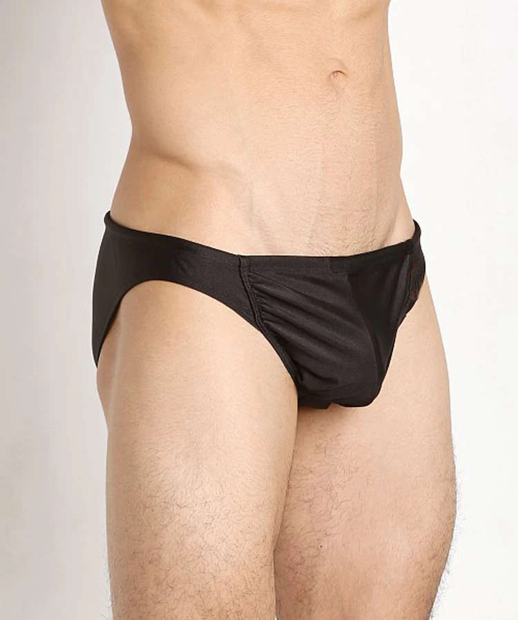 Men's low-waist three-dimensional U bump briefs sexy fast dry solid color large underwear |