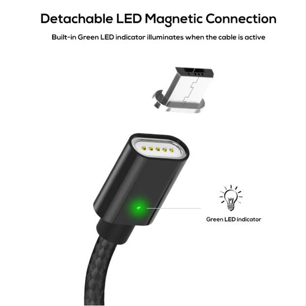 3 в 1 USB Магнитный зарядный кабель Реверсивный для передачи данных Быстрая зарядка