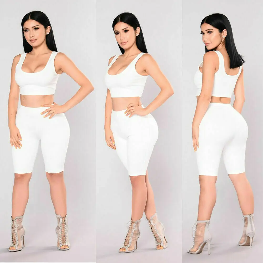 Лидер продаж Женский Повседневный облегающий комплект из 2 предметов Женская