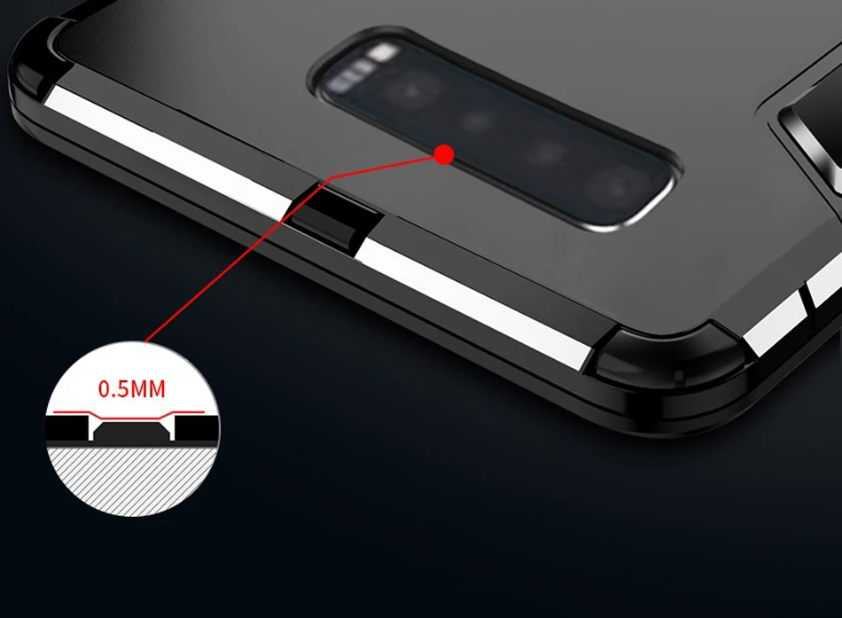 ITEUU Антидетонационная подставка держатель Броня чехол для samsung S10 S10 Plus S10E Чехлы Противоударный задняя крышка S10 S10PLUS S10E