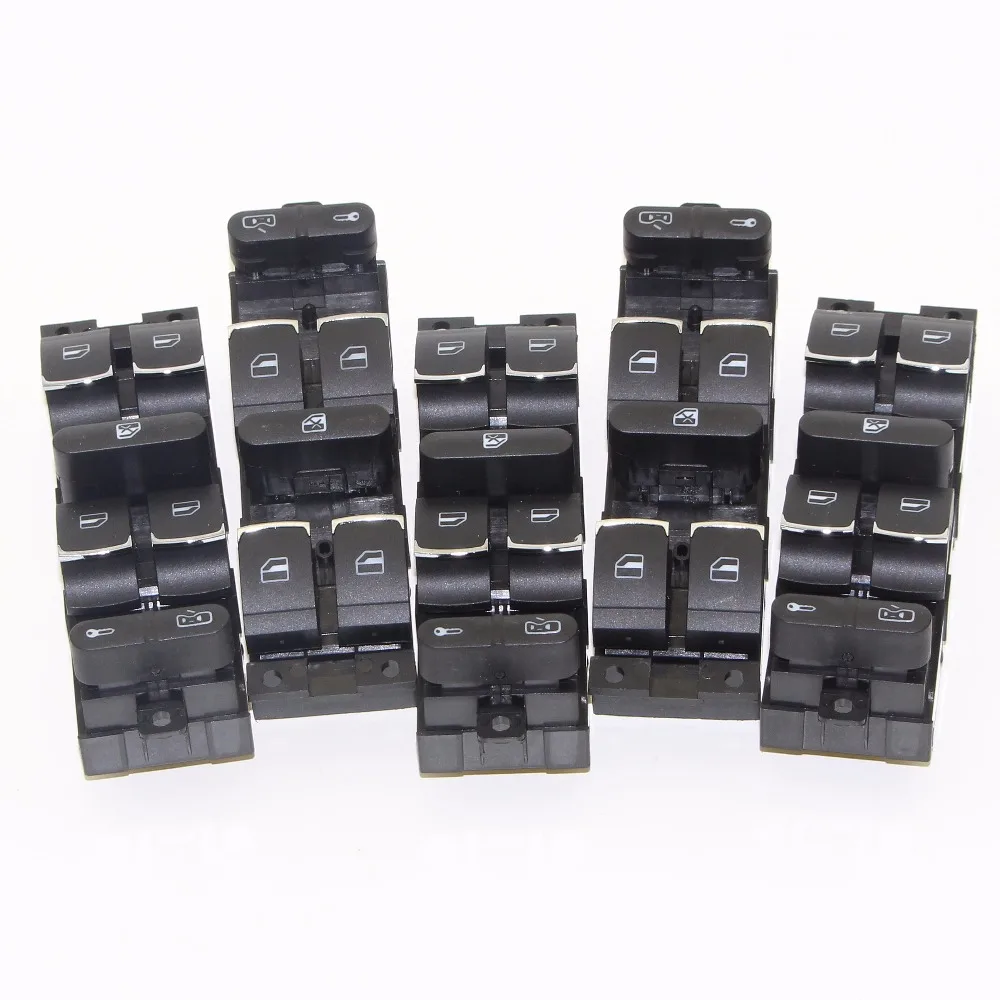 5PCS Brand New Chrome Driver Side Master Window Controller Switch for VW GTI Golf 4 Jetta MK4 Bora Beetle Passat B5 3BD 959 857 |