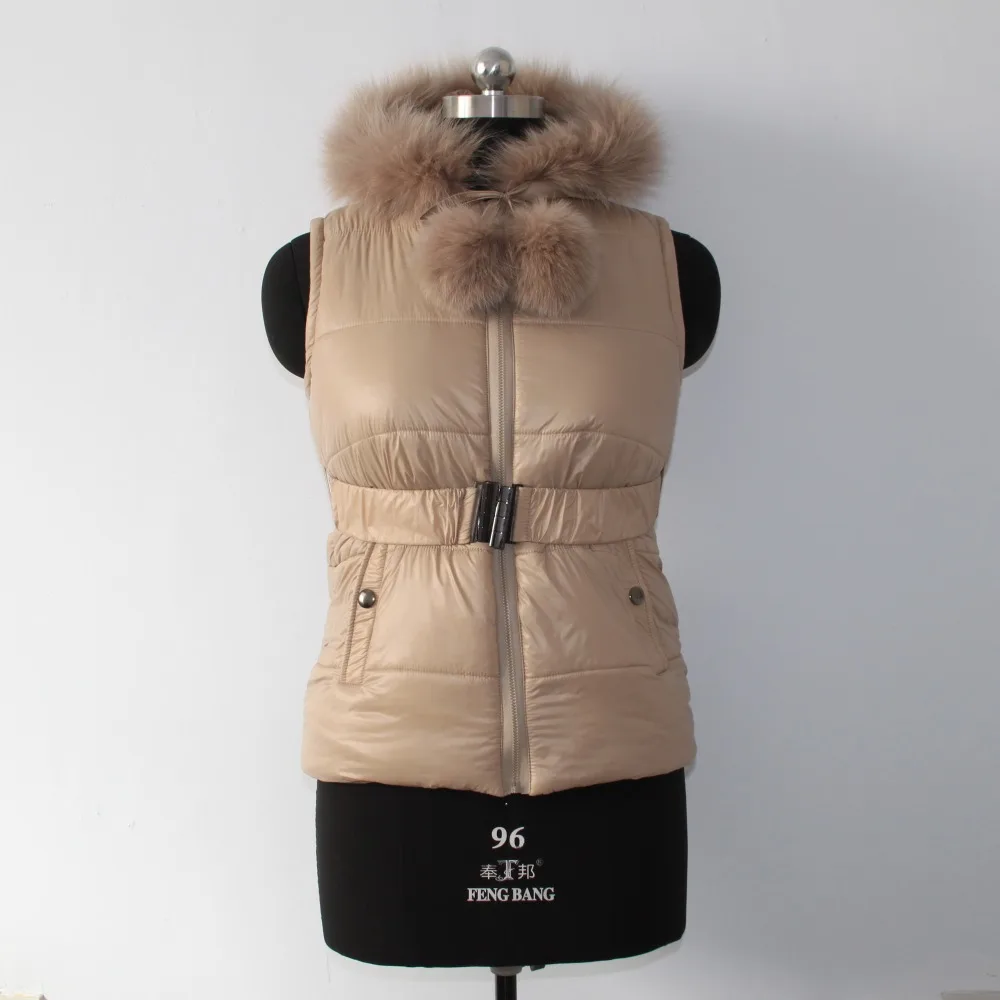Стиль, хлопковый жилет, бренд Fox Fur Trim hood and poms для детей