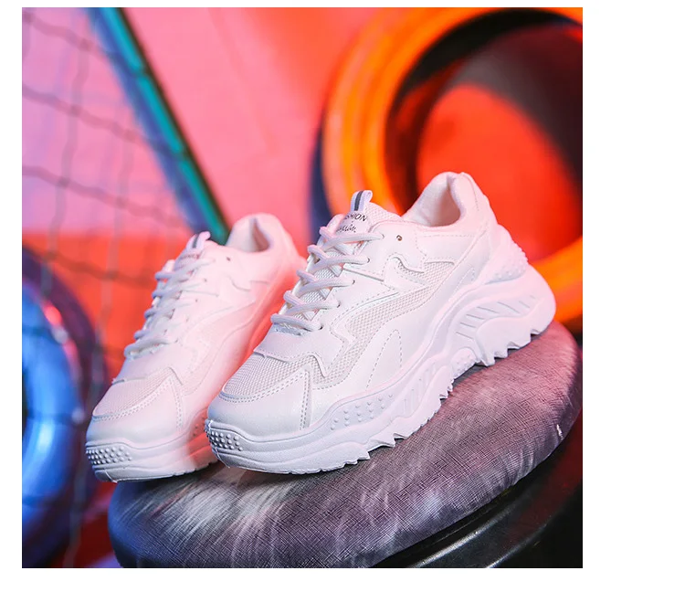 Fujin Sneakers Women Shoes Autumn Shoes Women Fashion Retro Shoes Ladies Footwear Breathable Mesh Sneakers Platform