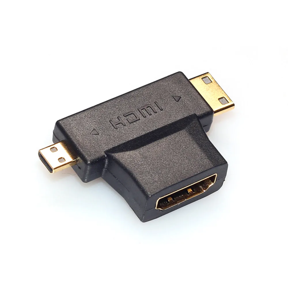 Заводская цена лидер продаж 3 в 1 HDMI гнездовой к Mini Male + Micro Штекерный адаптер