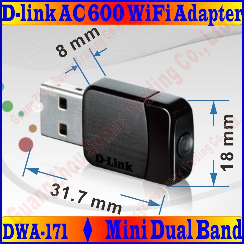 DWA 171 D & Link 2 4G + 5GHz производительность Двухдиапазонный AC600 беспроводной WIFI USB