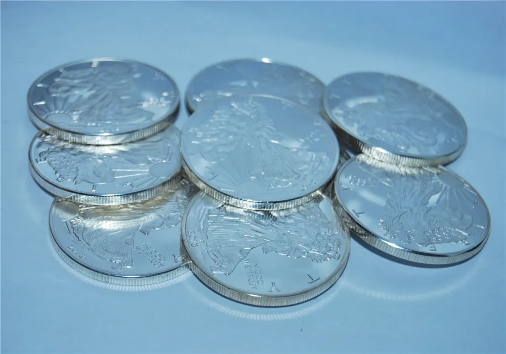2014 США американский Орел Серебряная монета $1 1 унция BU UNC PURE SILVER. 999 ASE 5 шт./лот