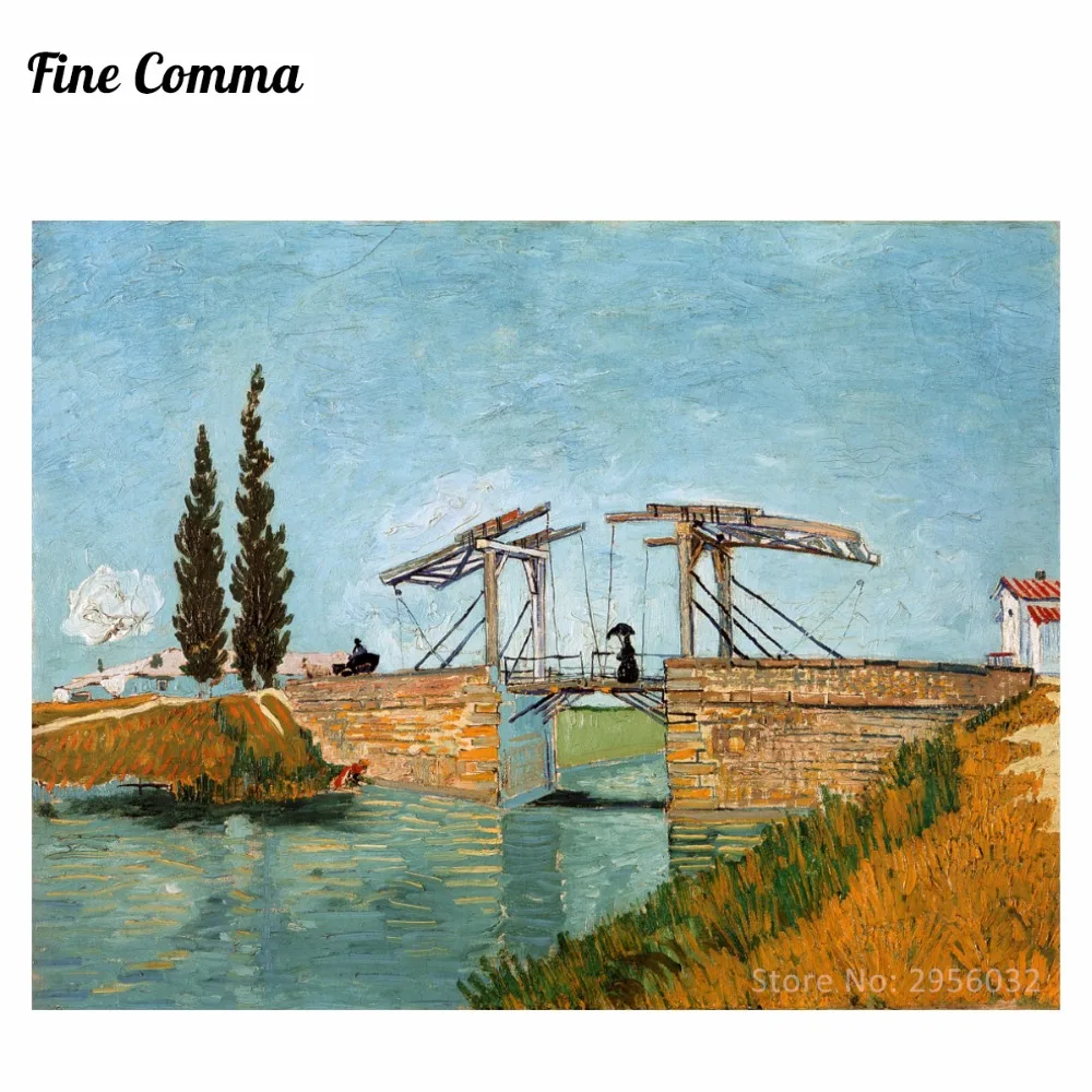 

Картина на холсте «The Langlois Bridge at Arles», Винсент Ван Гог, ручная роспись маслом, репликация, настенное искусство, рисование на холсте