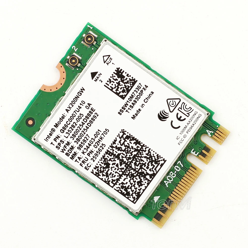 100 шт Dual Band Беспроводной AX200NGW M.2 NGFF Wi Fi Bluetooth 5 0 сетевой карты 2 4G/5G 802.11ac/ax для Intel AX200
