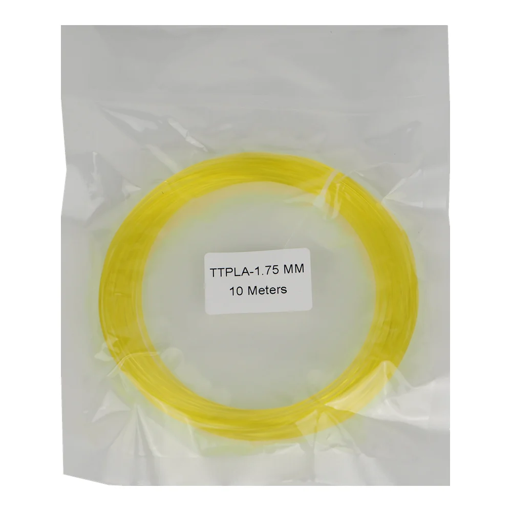 Translucent Yellow 1,75 мм 10 метров 30 г прозрачный образец PLA нити для 3D-принтера расходные материалы для печати материал ручки - Цвет: Translucent Yellow