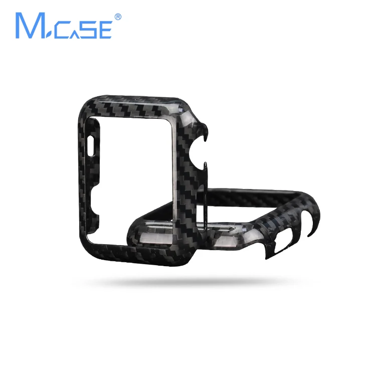 Роскошный чехол из настоящего углеродного волокна для Apple Watch Series 2 42 мм