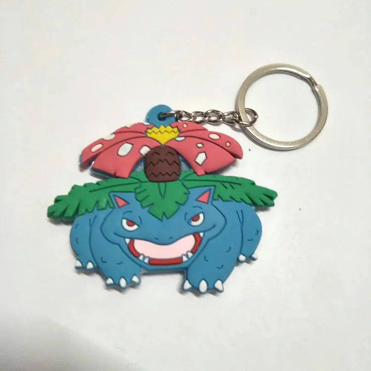 14 Мультфильм брелок с покемоном ПВХ брелок косплей Poochyena Snorlax Psyduck Bulbasaur Squirtle милые забавные новинки аксессуары Llavero - Цвет: 14