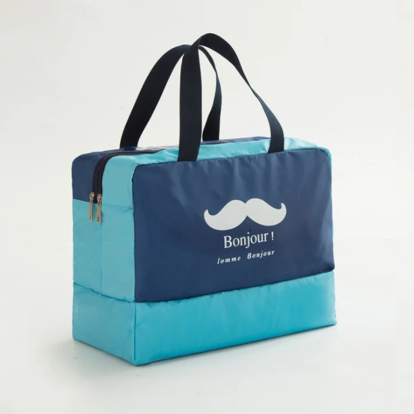Navy blue beard Модная Мужская и Женская дорожная водонепроницаемая сумка для хранения, сумка для путешествий из ткани Оксфорд, сумка для плавания, пляжная сумка - Цвет: Navy blue beard