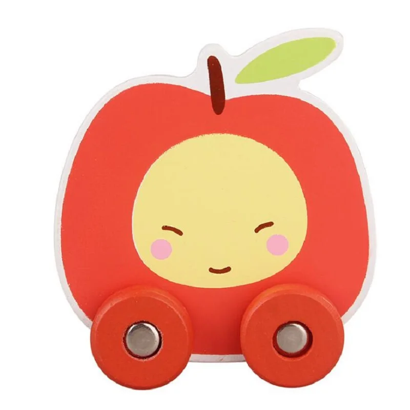 [Fly AC] детские деревянные мини мультфильм apple банан груша peachs грузовиков игрушки