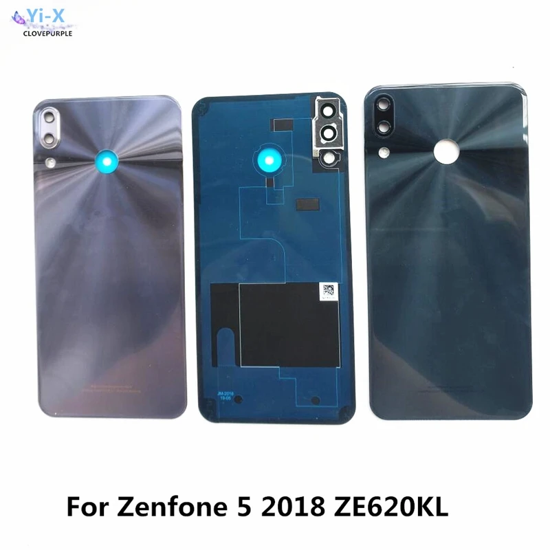 Задняя крышка батарейного отсека для Asus Zenfone 5 2018 ZE620KL стеклянная задняя с