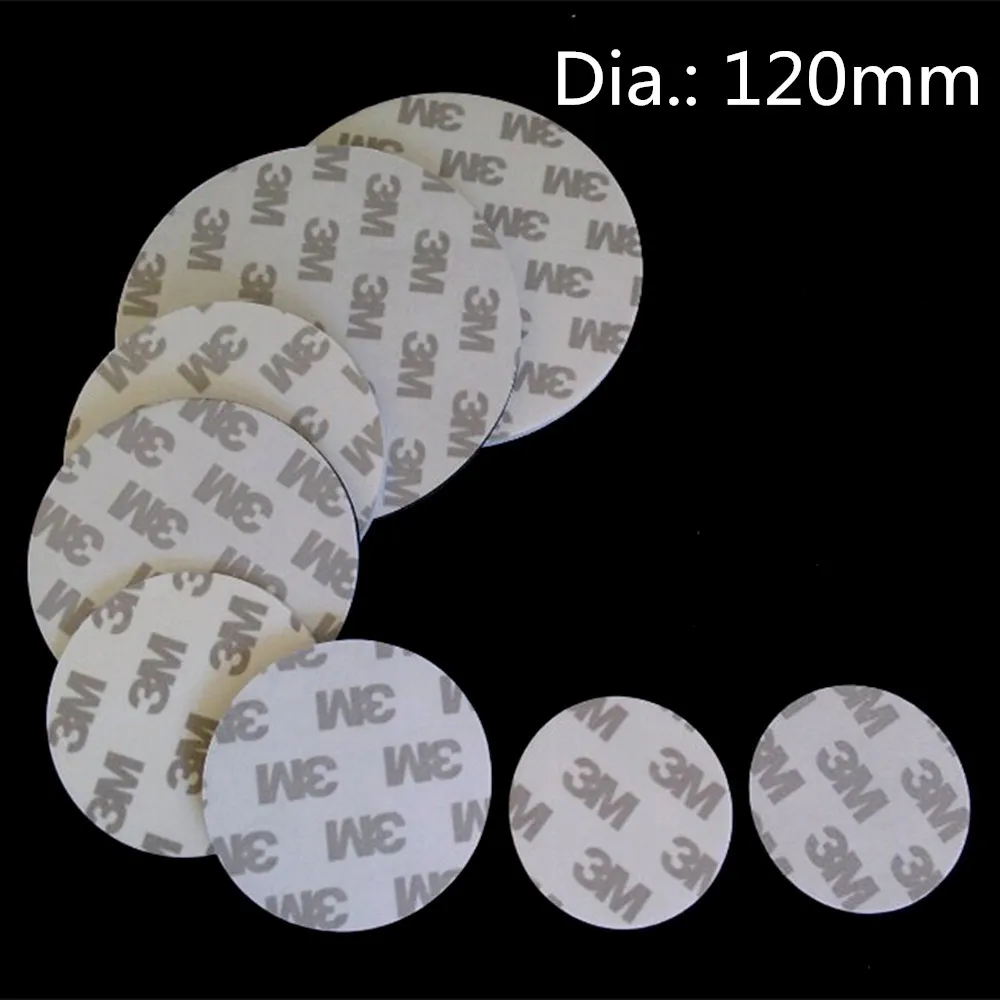 Round Dia. 120mm Strong Adhesive EVA Foam Tape 9080 Stickers Pad Mounting Double Sided in White or Black Use Broadly 10pcs