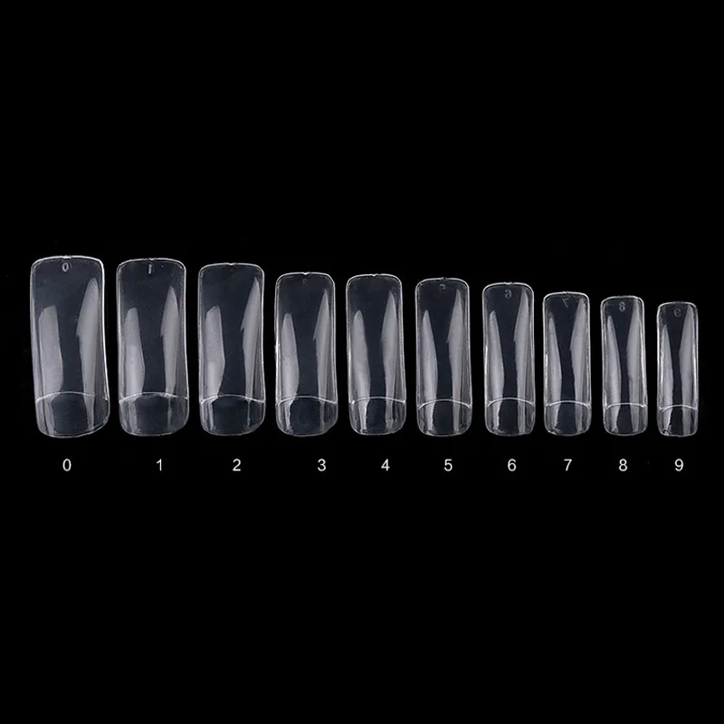 100 шт. Длинные ногтей Книги по искусству советы гроб Форма полное покрытие Ложные