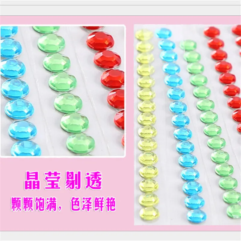 

10pcs/lot 19*26cm entry-level diamond crystal painting stickers children 3-7 creative DIY manual puzzle making crystal stickers