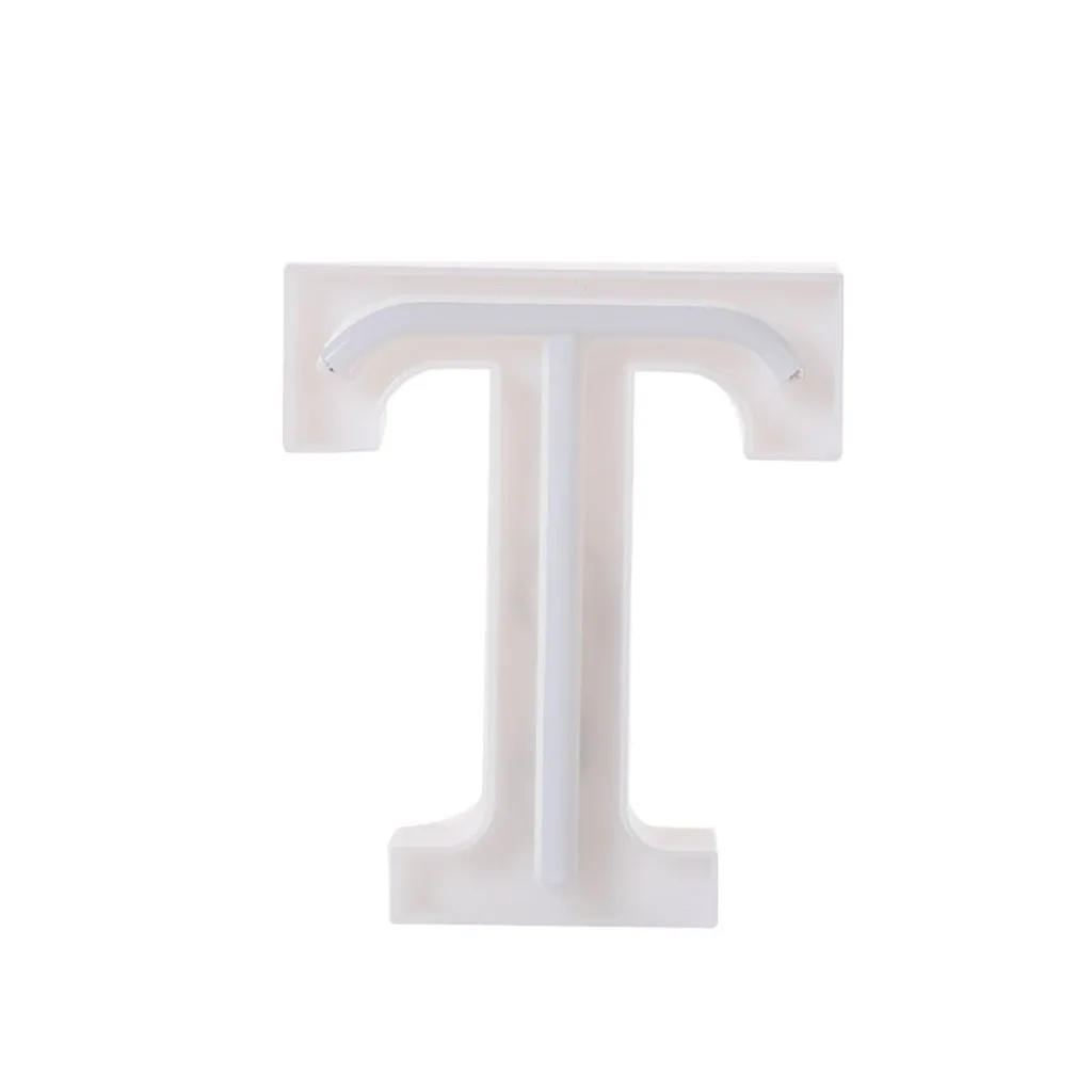 LED USB Letter Lights Light Up White Plastic Letters Standing Hanging A-Z symbol decorative letters holiday led night lights