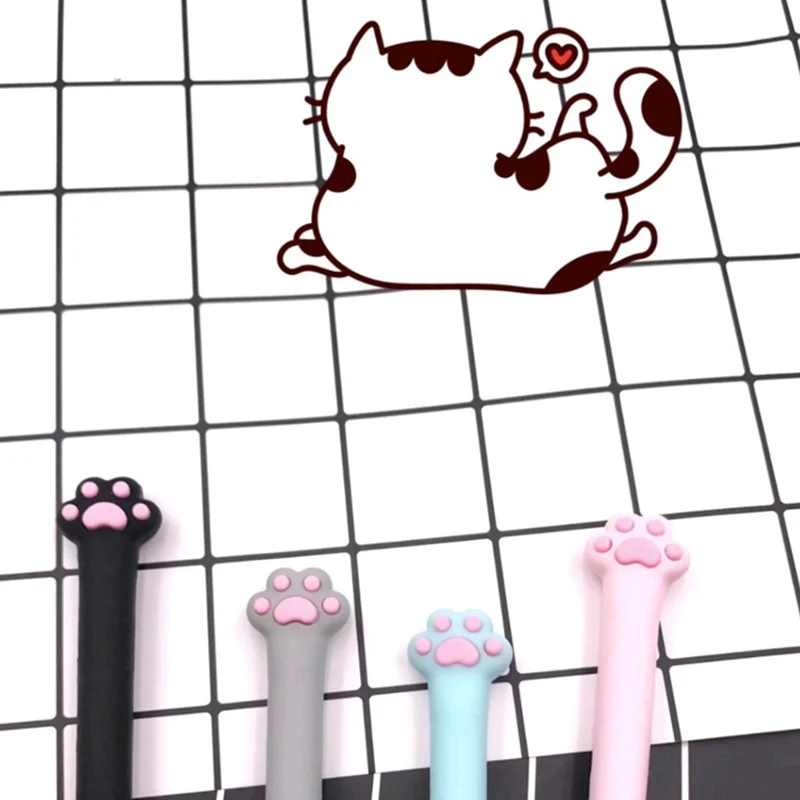 1 шт. милые кошачьи когти ручки Kawaii нейтральные ручки 0,5 мм креативные гелевые ручки для детей Подарки для девочек школьные офисные принадлежности корейские канцелярские принадлежности