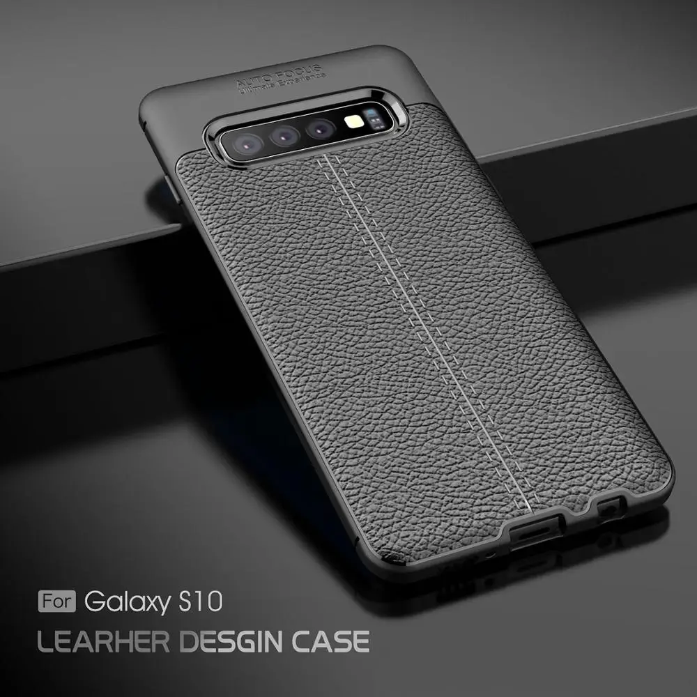 Ssuuu для Samsung S8 S9 S10 plus чехол личи шаблон Ударопрочный Мягкий TPU A10 A20 A30 A40 M10 M20 A750