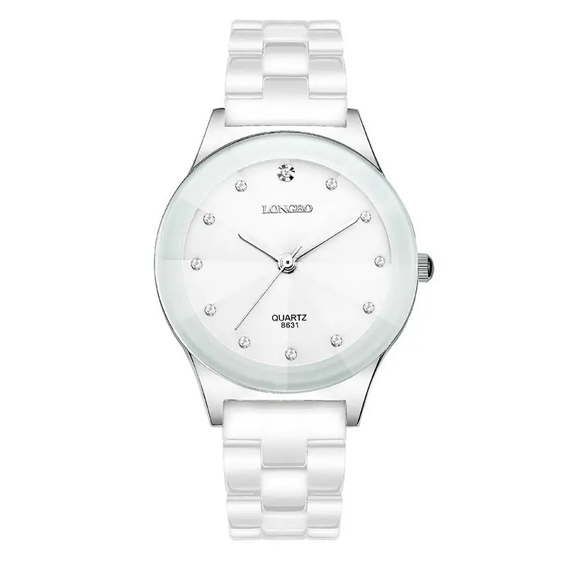 Mens Silver TIke Toker, роскошные белые керамические водонепроницаемые классические Легко читаемые спортивные женские наручные часы, женские Стразы аналоговые наручные часы - Цвет: Mens Silver