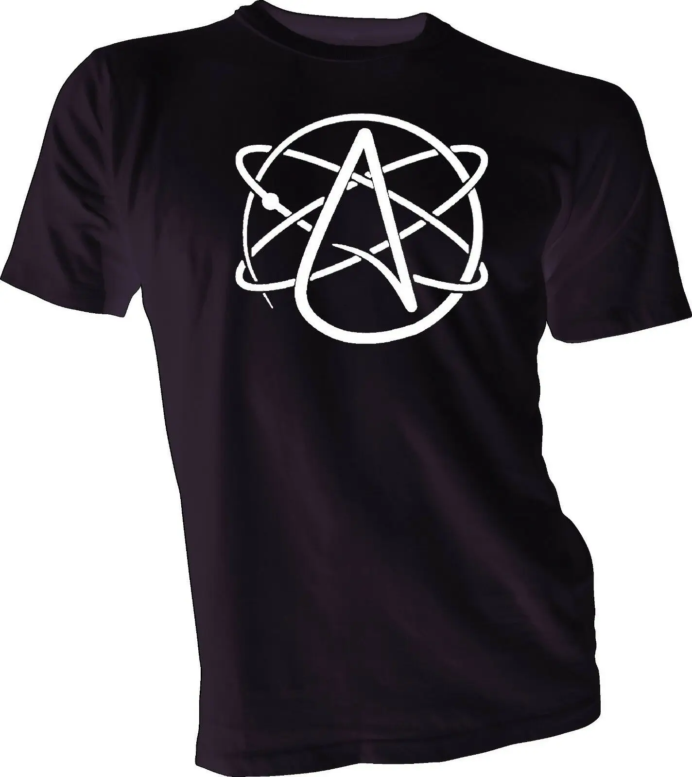 ATHEIST SCIENCE ATOM футболка гуманост Бог религия evolution черный Дарвин Новинка|Мужские