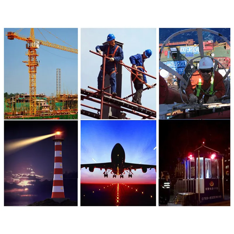 

Newest LED Solar Powered Traffic Warning Light Safety Signal Cone beacon solar Alarm lamp tower hanging light outdoor night lamp