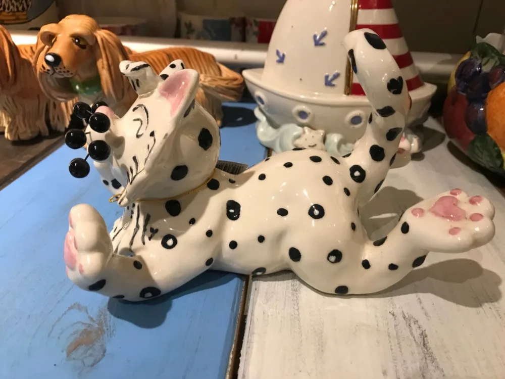 

American Hand Painted Cat Ceramic Ornaments Original Packaging Birthday Gift Pet Cat Decoration