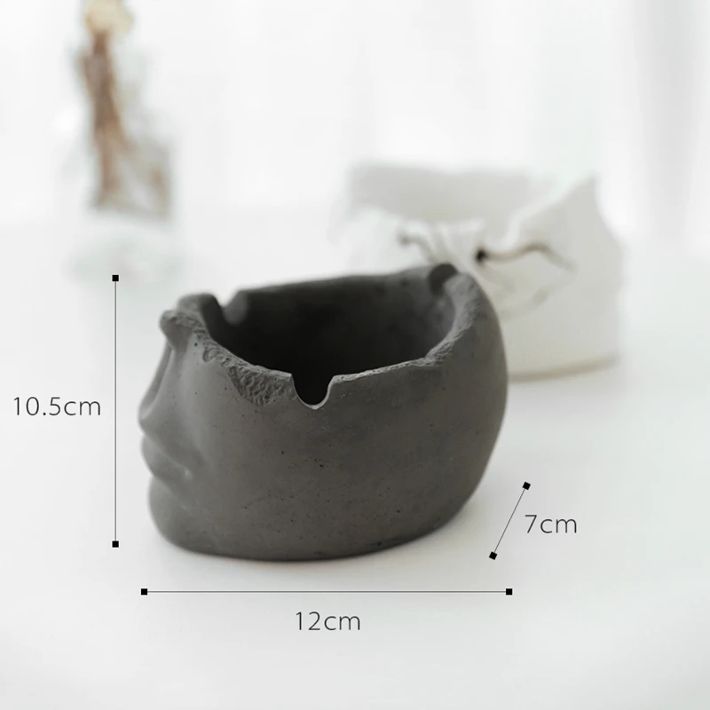 Креативная пепельница в виде лица Офисная настольная фигурка пепельный лоток